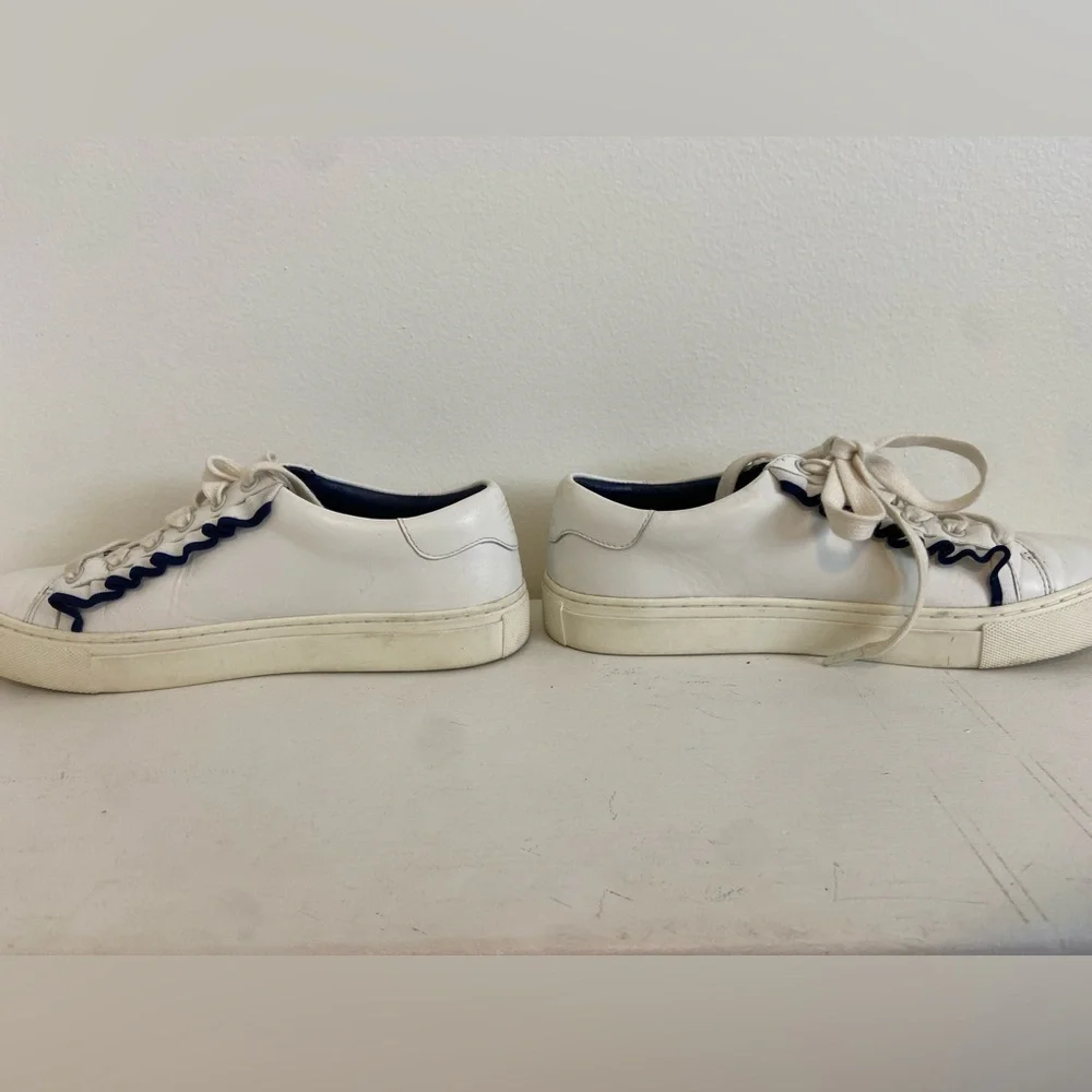 Tory Burch Sport White Ruffle Sneakers Size 6.5